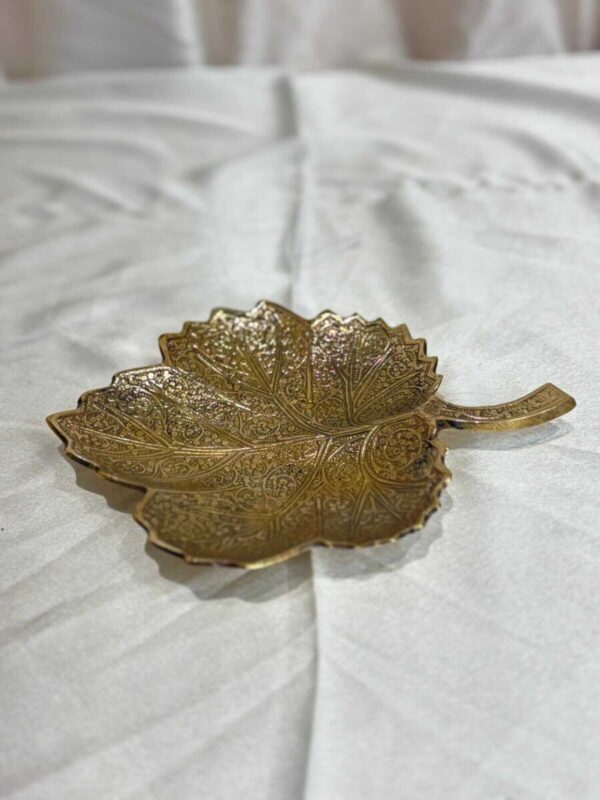Elegant Brass Leaf Trinket | WrapArts