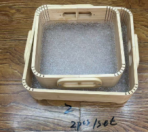 Bamboo Serving & Gift Tray Set – 2 Pcs with Transparent Base