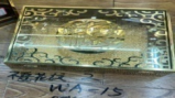 Glass Gift Box Set with Golden Border clear top