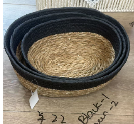 Natural Black Gift Basket Set – 3 Pcs
