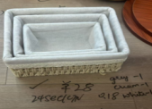 Elegant Gray Gift Basket Set – 3-Pack Sustainable Baskets