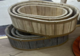 Cream Ellipse Wooden Gift Tray Set – 3 Pcs