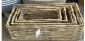 Handcrafted Rectangular Gift Basket Set – Pack of 4