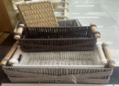 Boho white storage & Gift Hamper Baskets- Set of 3