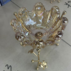 Elegant Iridescent Glass Centerpiece Vase
