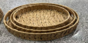 Rectangular Woven Basket Set of 3 – Multipurpose Storage & Serving