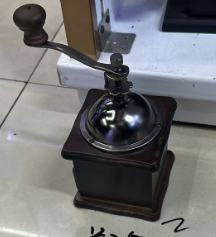 Vintage Wooden Coffee Grinder – Hand-Crank, No Power Needed